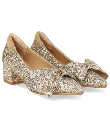 Angulus Glitter Pump 22-0185 Champagne 37