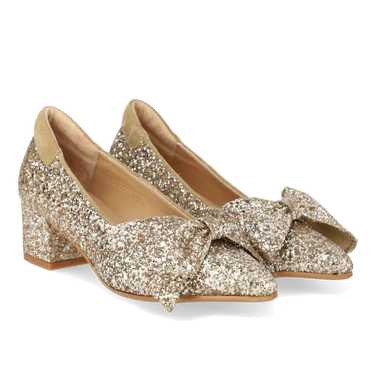 Angulus Glitter Pump 22-0185 Champagne 37