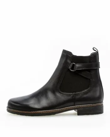 Gabor Chelsea Boot Med Rem  52-0911 Sort