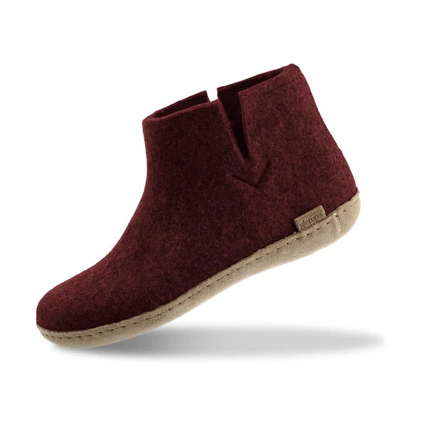 Glerups Støvle Med Skindsål 64-0278 Mørkerød Beet 37
