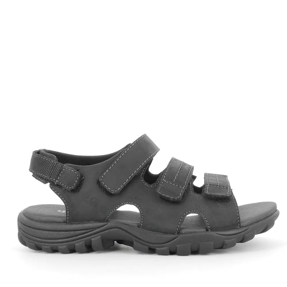 Green Comfort Herre Sandal Velcroremme 46-0155 Sort 46