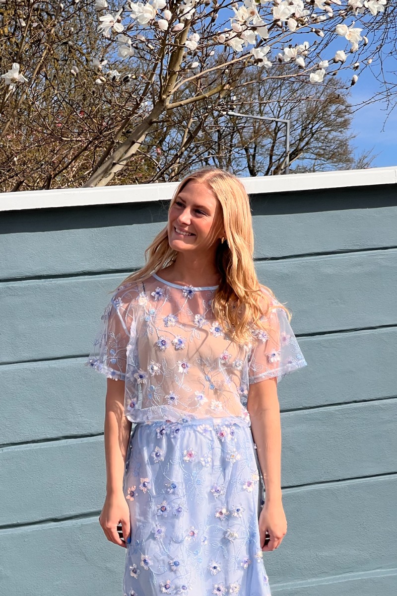 -view Bluse Denja Blouse Light Blue