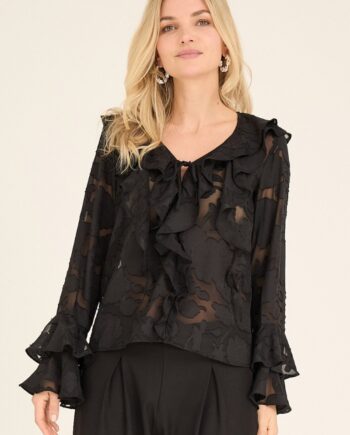 -view Bluse Floretta Blouse Black