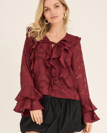 -view Bluse Floretta Blouse Cabernet