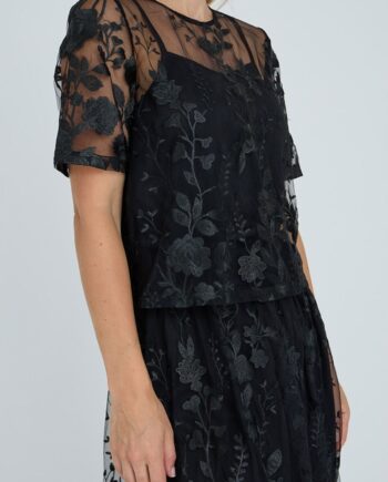-view Bluse Fuschia Blouse Black