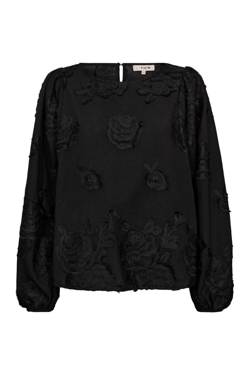 -view Bluse Rosamarie Blouse Black