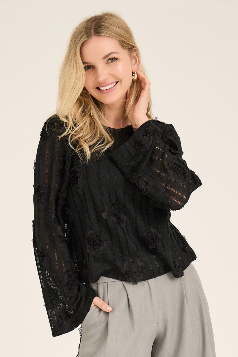 -view Bluse Rosanna Blouse Black