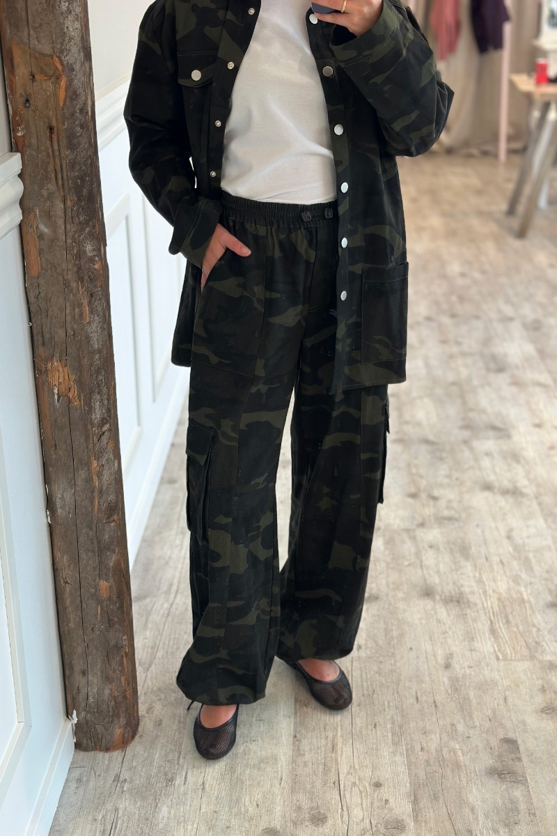 -view Bukser Camo Pants Army Black