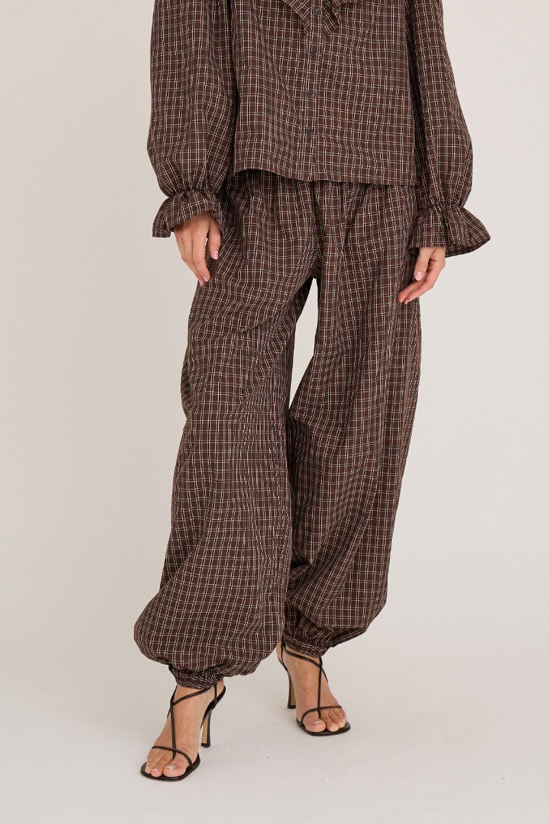 -view Bukser Darcy Pants Brown Sand Levering Slut November