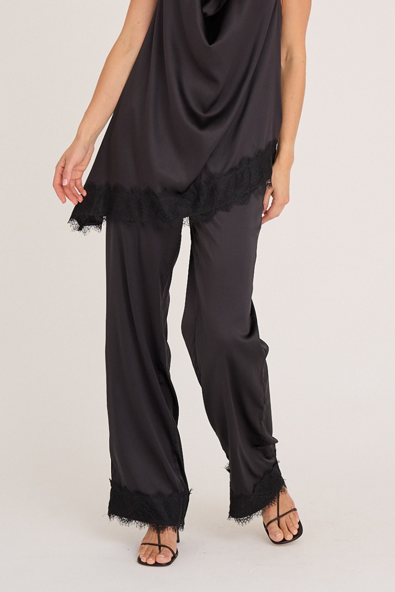 -view Bukser Katti Pants Black Levering Slut November