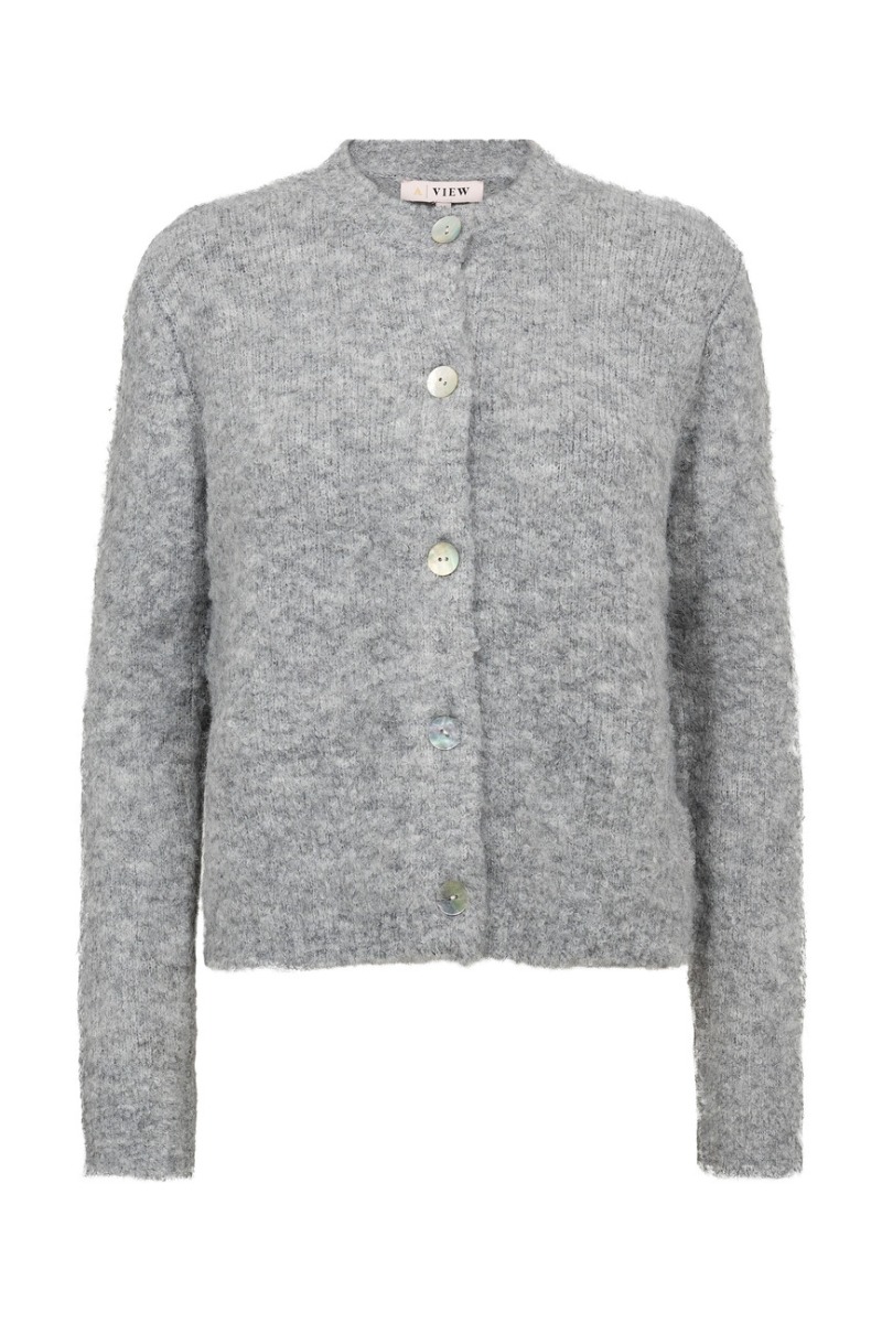 -view Cardigan Audrey New Knit Cardigan Medium Grey Melange