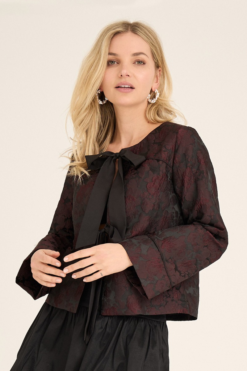 -view Jakke Aria Jacket Burgundy Levering Slut September