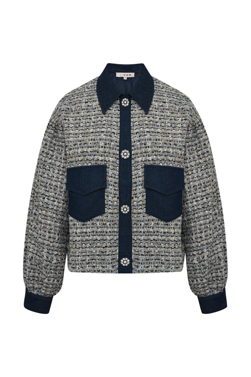 -view Jakke Coco Jacket White Blue