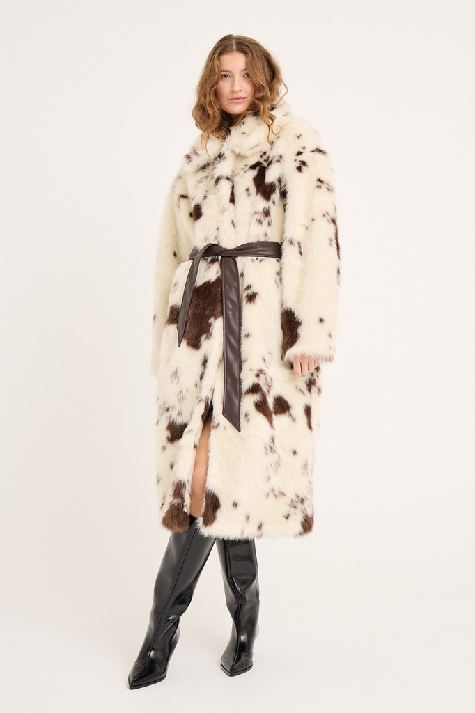 -view Jakke Kolvina Coat Brown White