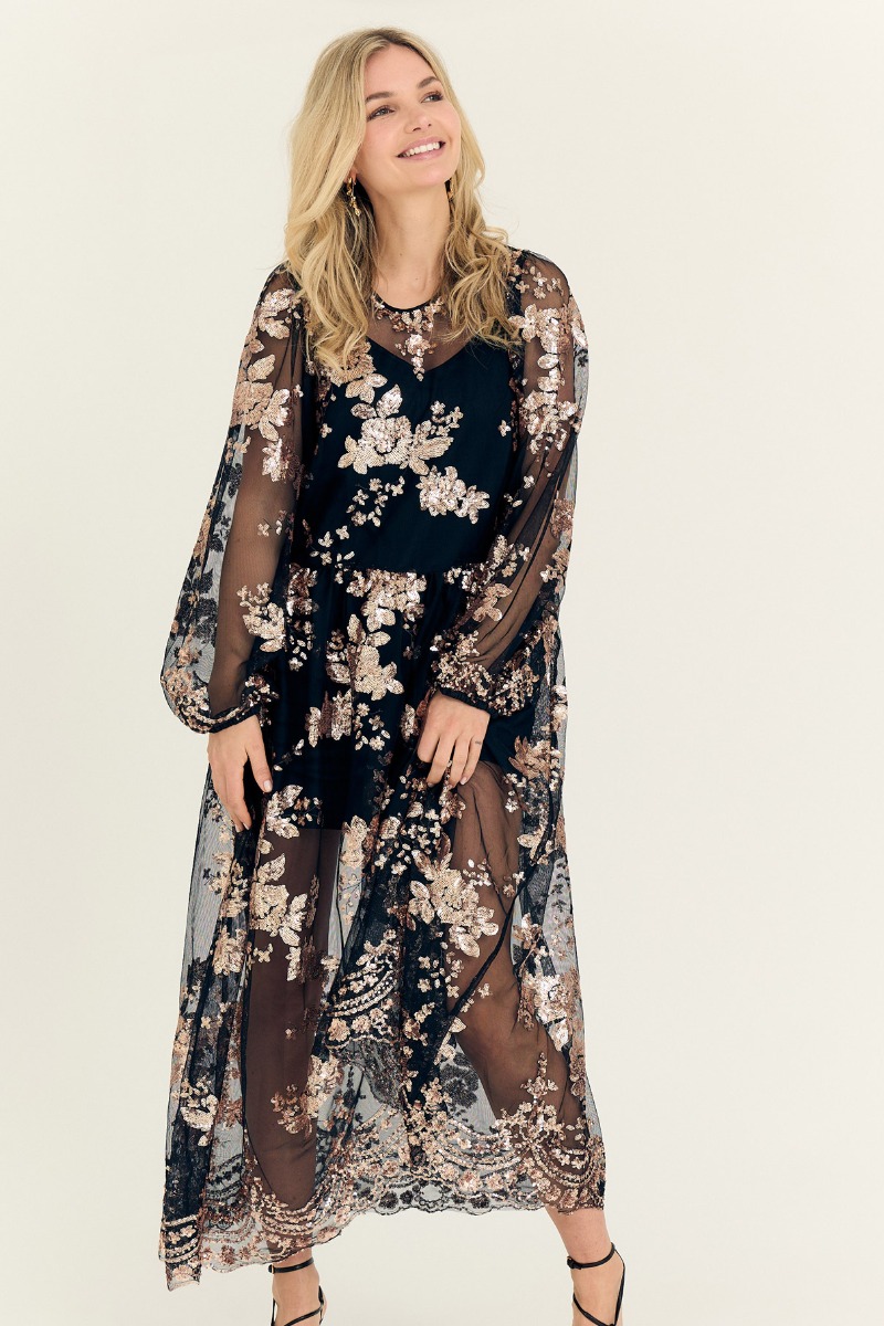 -view Kjole Estelle Dress Rose Gold