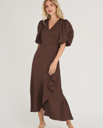 -view Kjole Sinda Ddess Dark Brown  Levering Midt September