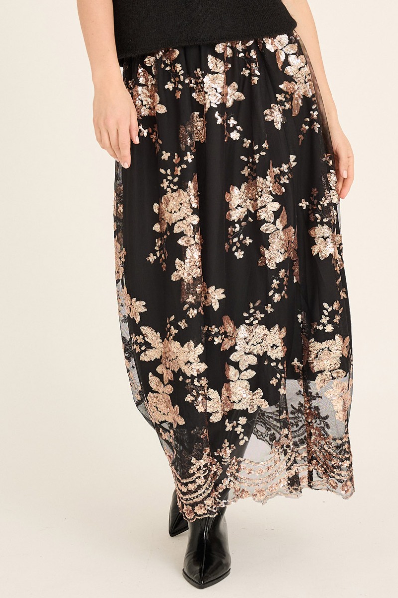 -view Nederdel Estelle Skirt Rose Gold