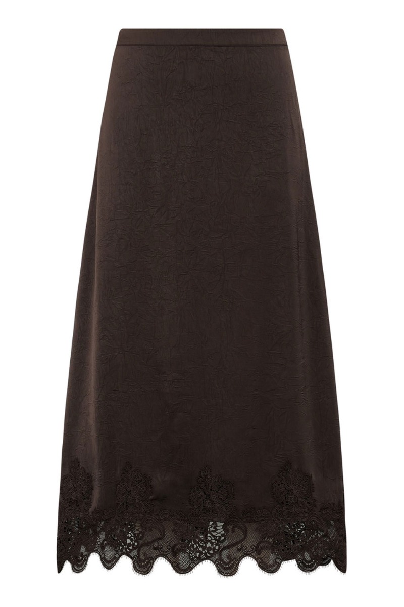 -view Nederdel Sinda Lace Skirt Dark Brown Levering Slut November