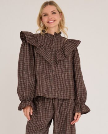 -view Skjorte Darcy Shirt Brown Sand  Levering Slut November