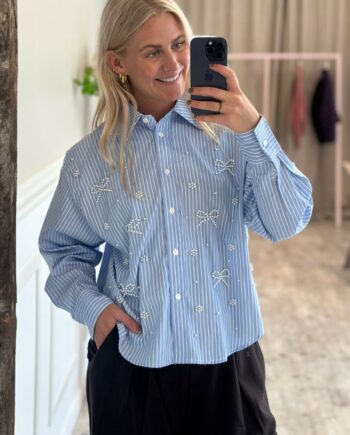 -view Skjorte Lucie Shirt Light Blue White Stripe