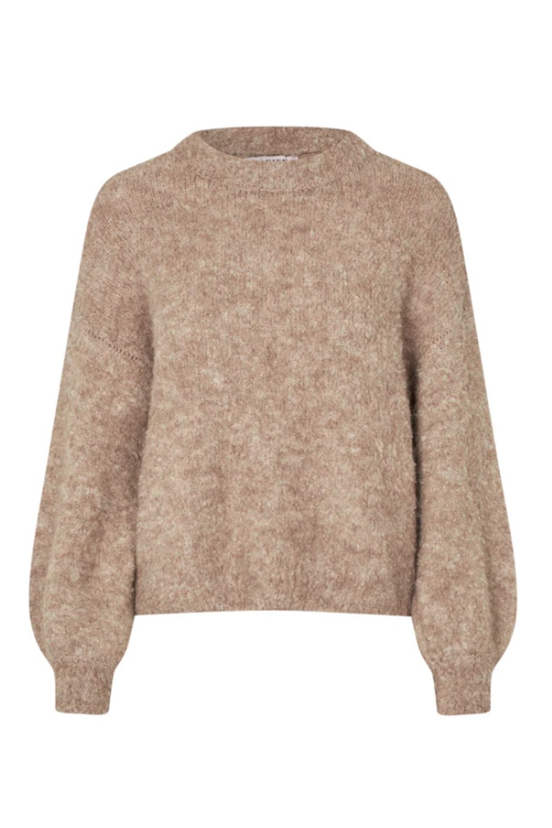 -view Strik Patrisia New Knit Pullover Light Brown
