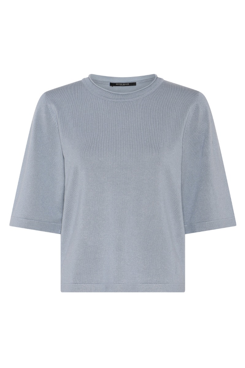 Bruuns Bazaar Bluse Anemonebbandra Knit Denim Blue