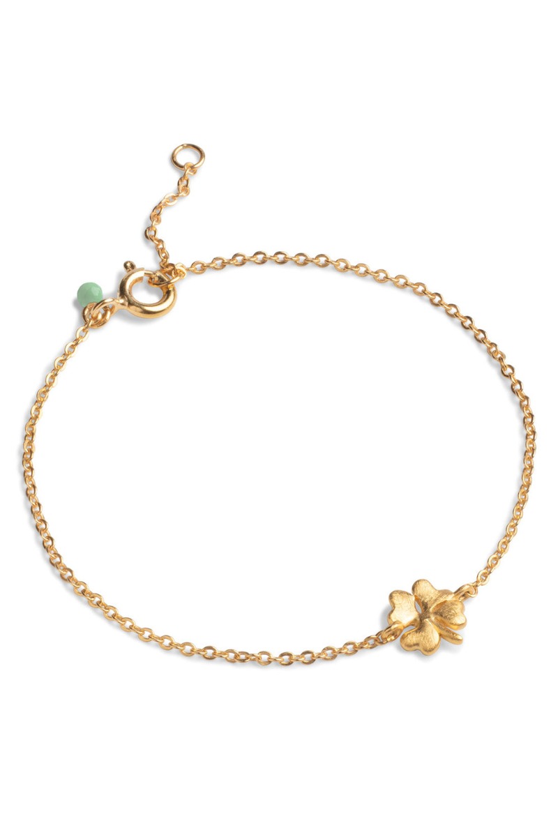 Enamel Armbånd Bracelet Organic Clover Gold