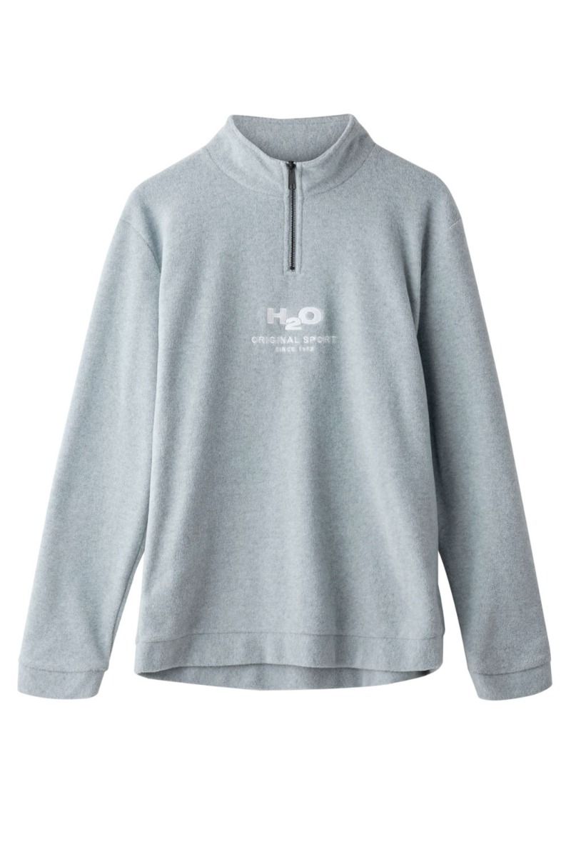 H2o Fleece Blåvand Ii Fleece Half Zip - Light Grey Melange
