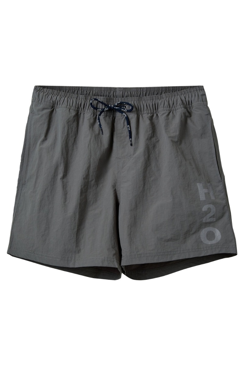 H2o Shorts Leisure Logo Swim Shorts Dark Grey
