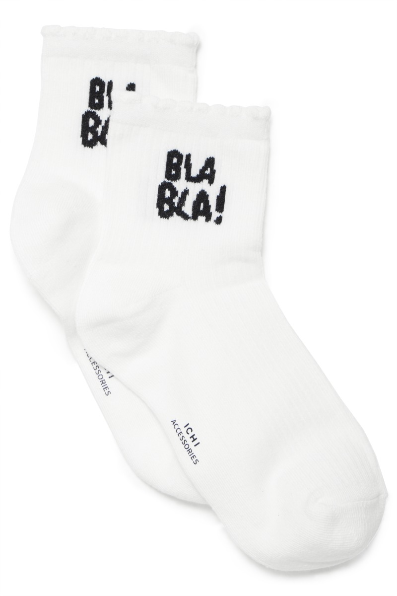 Ichi Strømper Bianca Cloud Dancer Black
