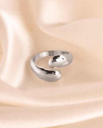 Lucky Lemon Ring Raindrop Ring Sølvfarvet