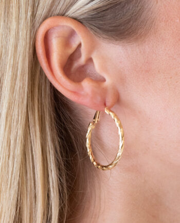 Lucky Lemon øreringe Becca Hoops Guld Farve