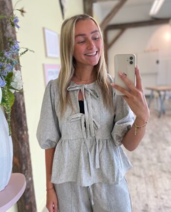 Sisters Point Bluse Nell-  Top    Grey Melange