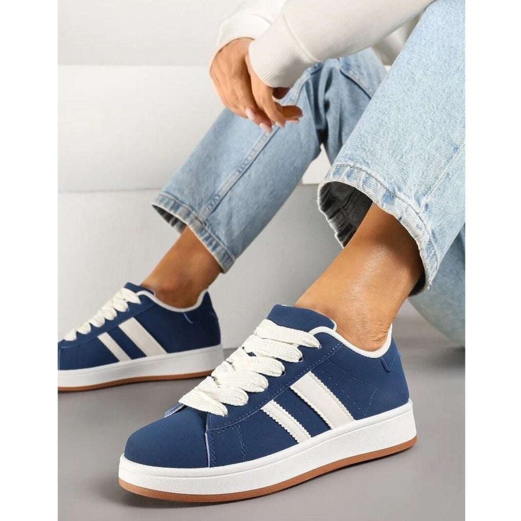 Ginette Dame Sneakers -123 Blue