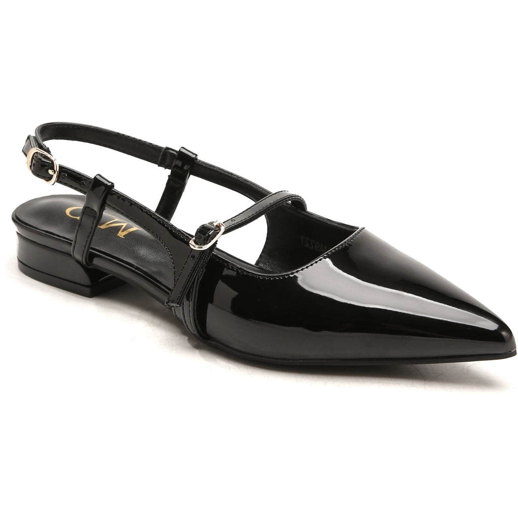 Jeanne Dame Sling Back Ballerina Sko 9227 Black