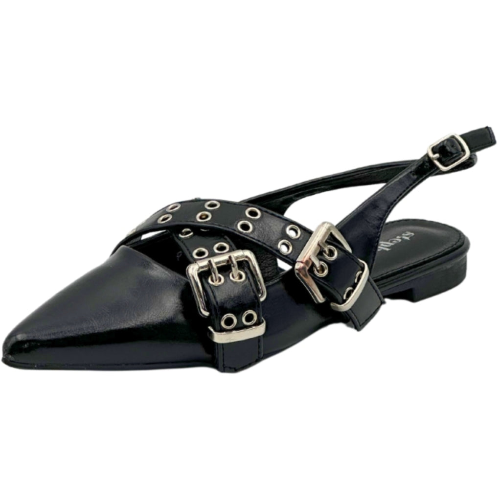 Marlene Dame Slingback Ballerina -1426 Black