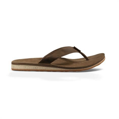 Teva Classic Flip Premium Leather Herre  Dark Earth